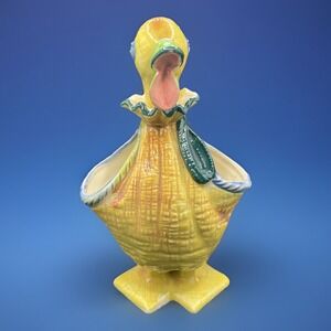 Vintage Napco Ceramic Duck Planter - Yellow, Blue,‎ Green - Very Sweet!